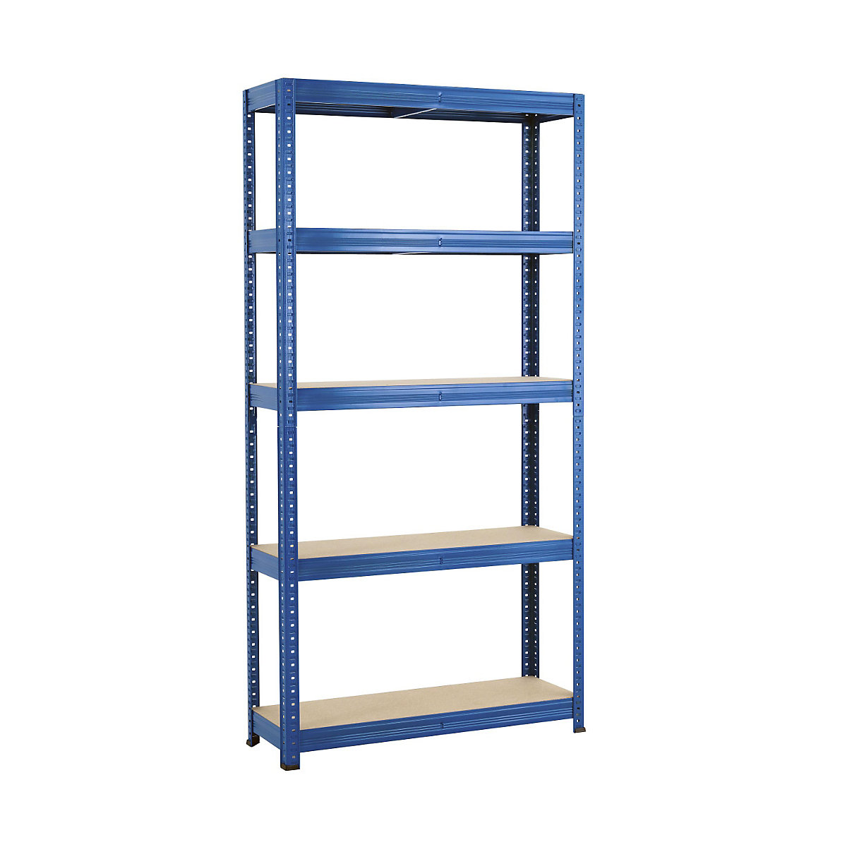 Boltless shelving unit, blue