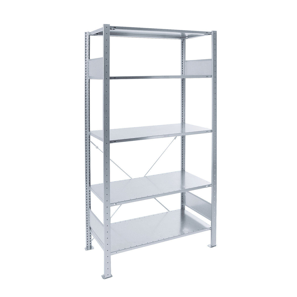 Boltless shelving unit – eurokraft pro, single row, shelf WxD 1000 x 600 mm, zinc plated, height 2000 mm, extension shelf unit-14
