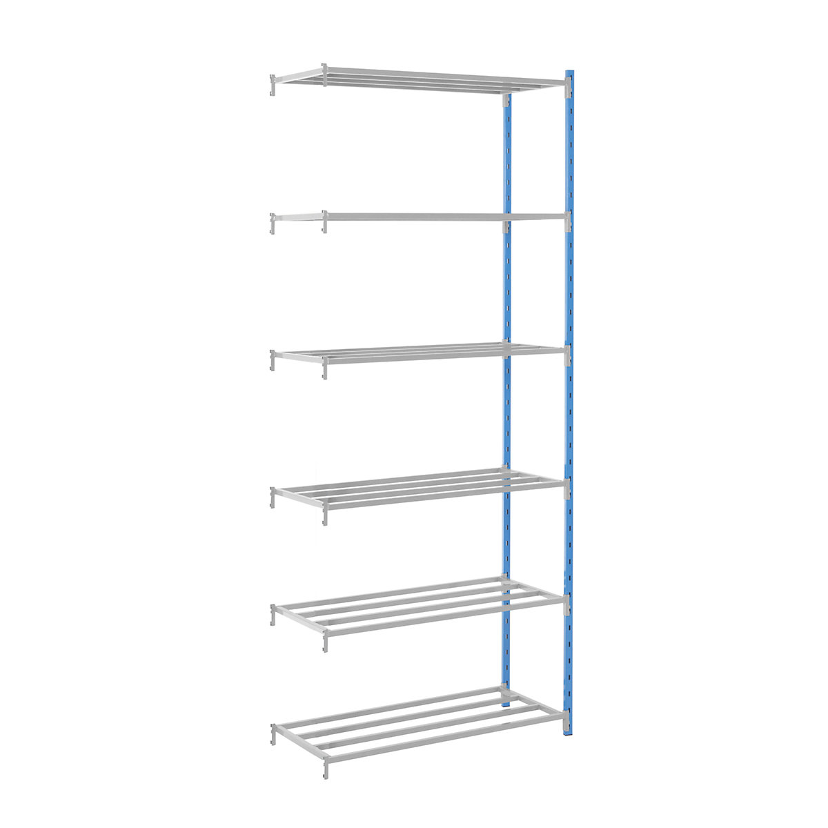 Boltless shelving unit, with tubular shelves, HxWxD 2496 x 1240 x 400 mm, extension shelf unit-5