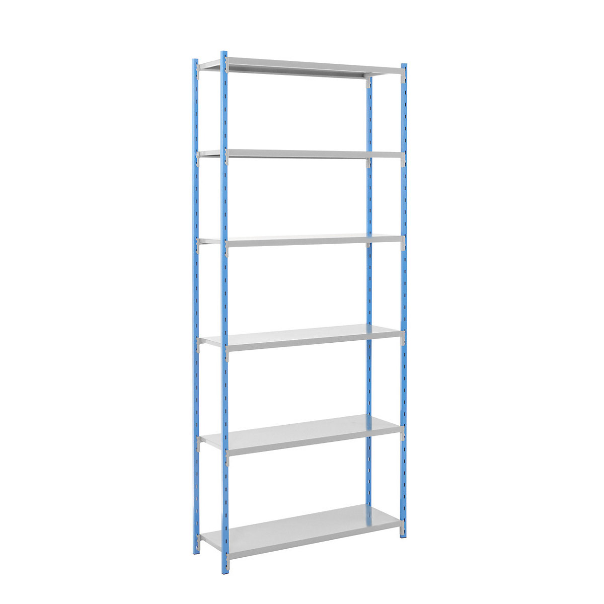 Boltless shelving unit, with sheet steel shelves, HxWxD 2496 x 1270 x 400 mm, standard shelf unit-4