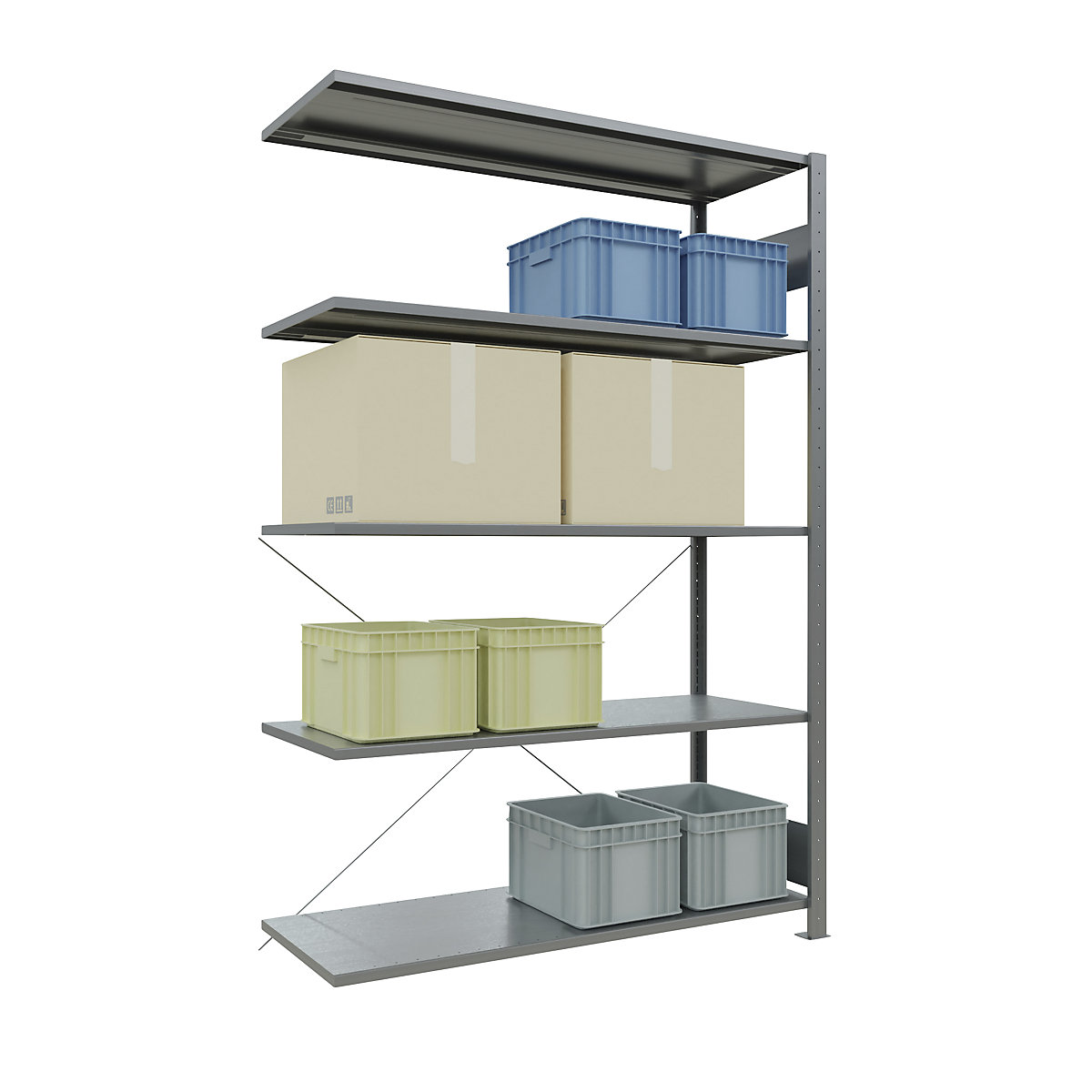 Boltless shelving unit – eurokraft pro (Product illustration 47)-46