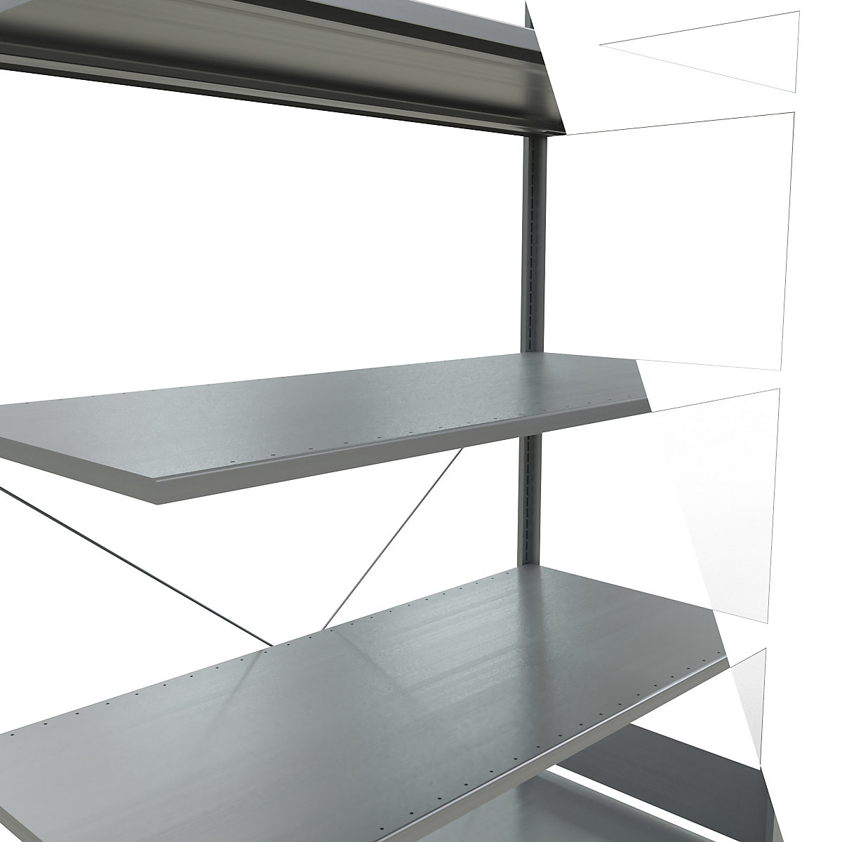 Boltless shelving unit – eurokraft pro (Product illustration 109)-108