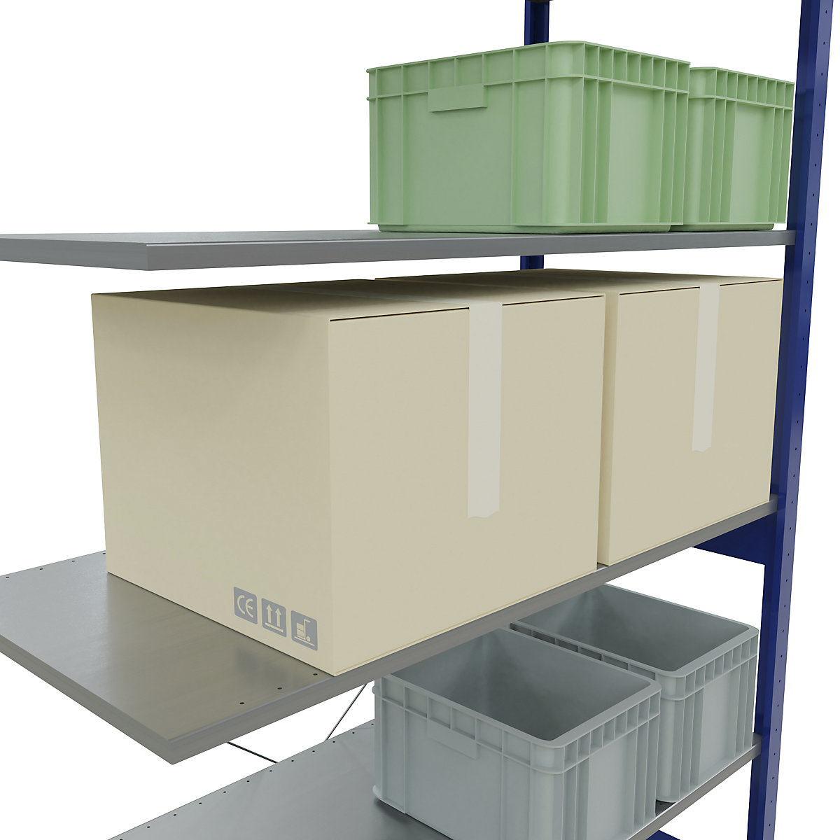 Boltless shelving unit – eurokraft pro (Product illustration 82)-81