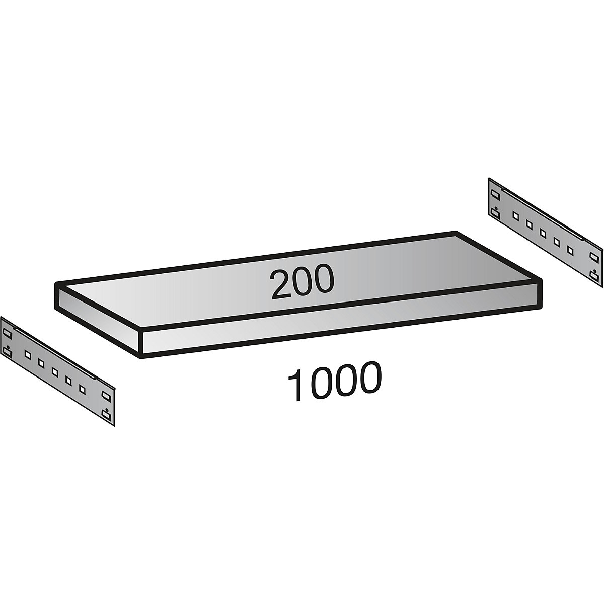 Boltless shelving unit, zinc plated, 7 shelves (Product illustration 2)-1