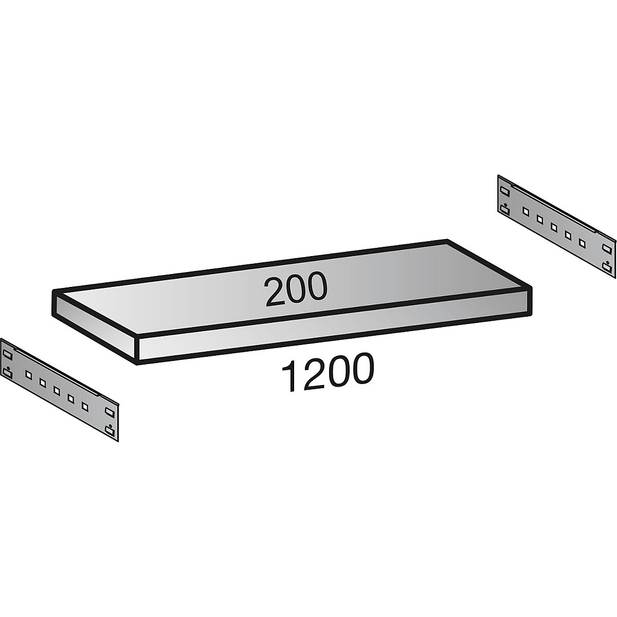 Boltless shelving unit, zinc plated, 7 shelves (Product illustration 18)