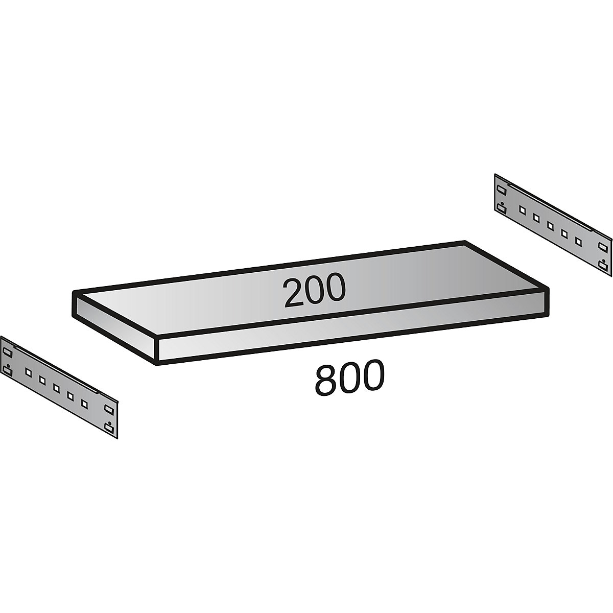 Boltless shelving unit, zinc plated, 7 shelves (Product illustration 21)