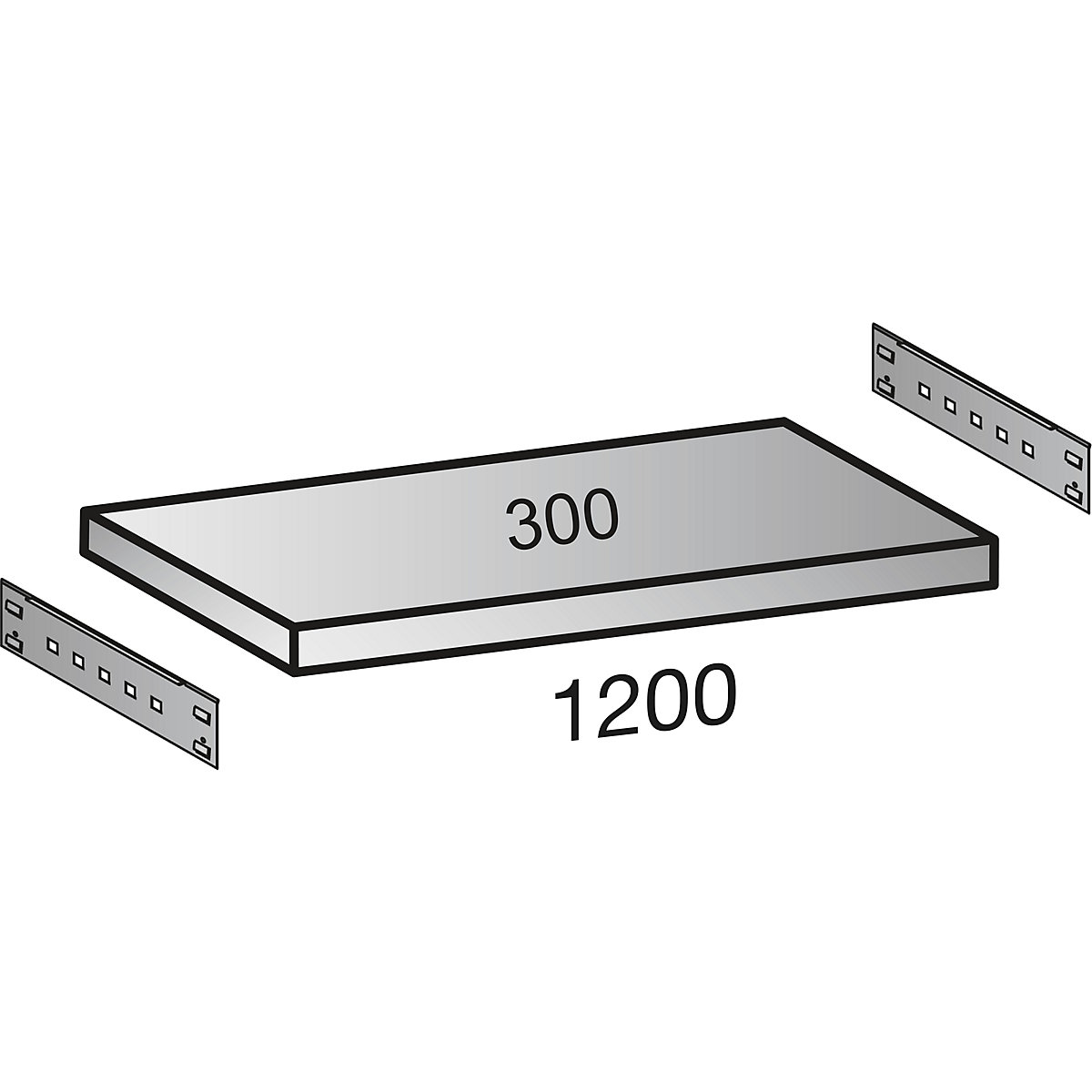 Boltless shelving unit, zinc plated, 7 shelves (Product illustration 26)