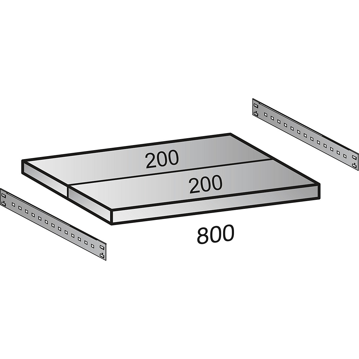 Boltless shelving unit, zinc plated, 7 shelves (Product illustration 17)