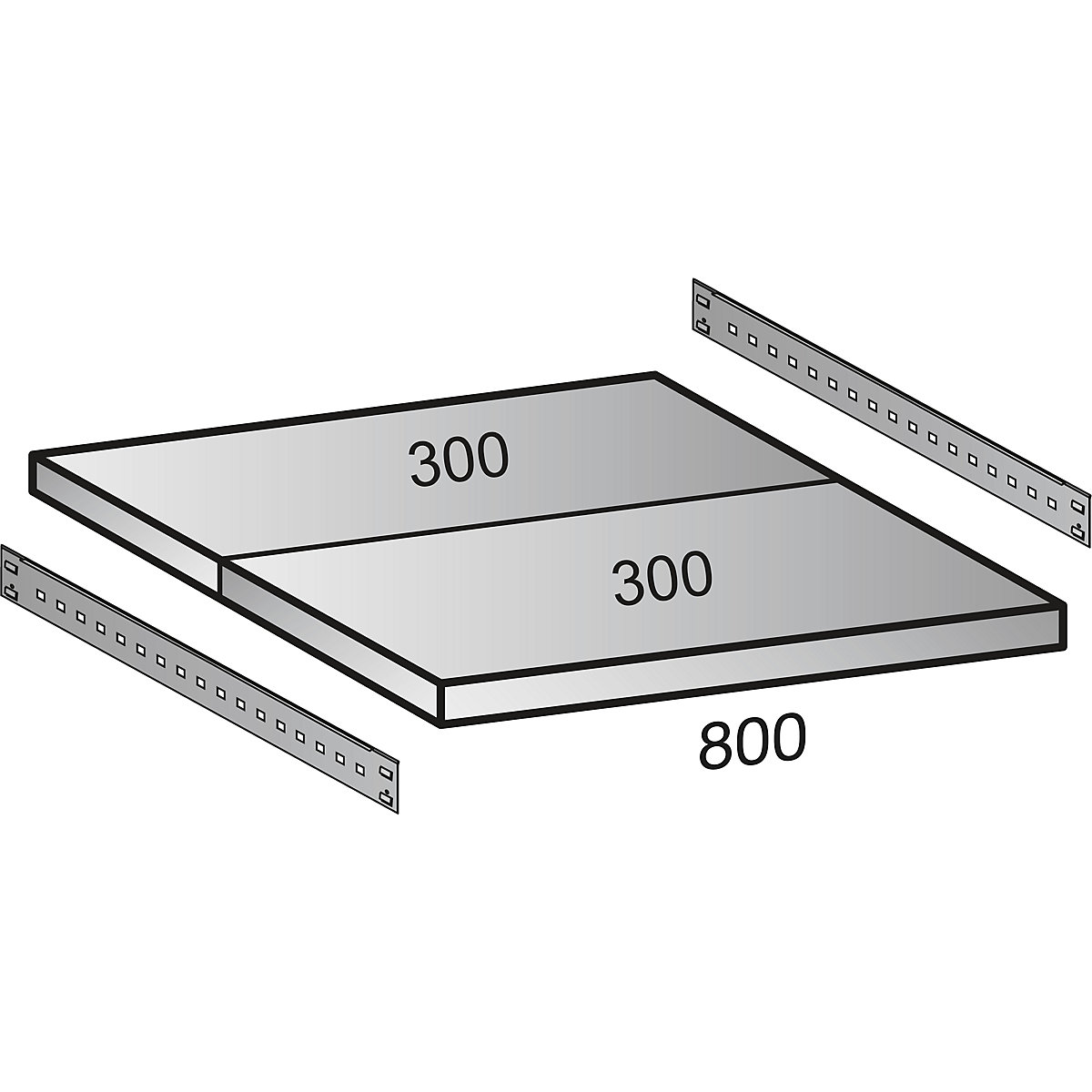 Boltless shelving unit, zinc plated, 7 shelves (Product illustration 27)
