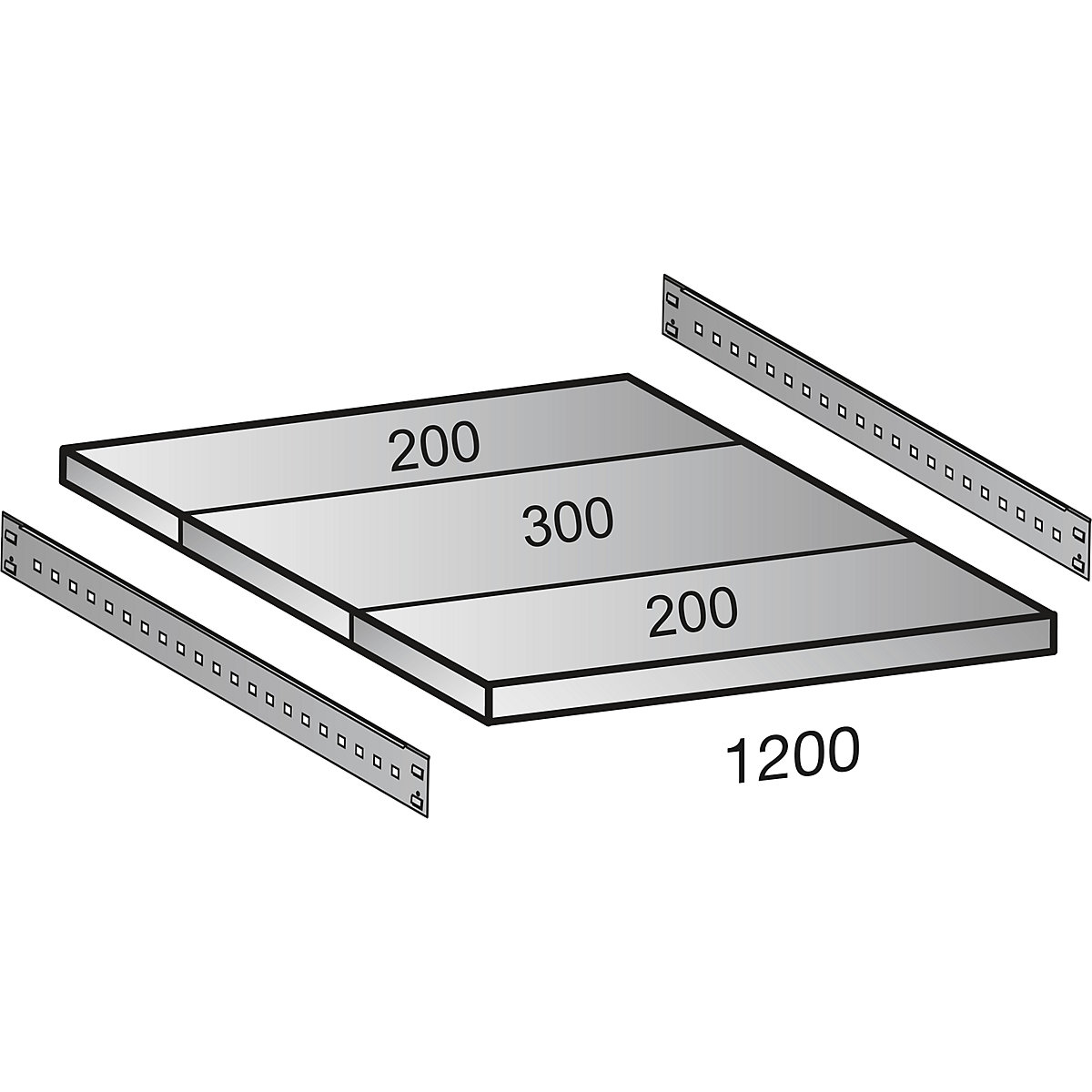 Boltless shelving unit, zinc plated, 7 shelves (Product illustration 20)