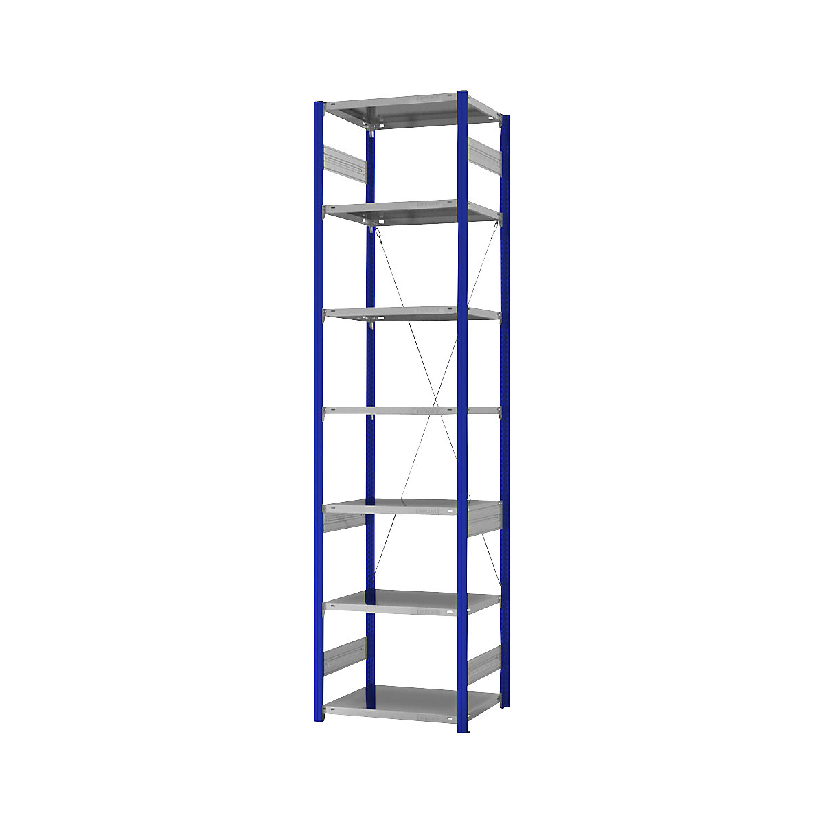 Boltless storage shelving unit, RAL 5010, light duty - eurokraft pro