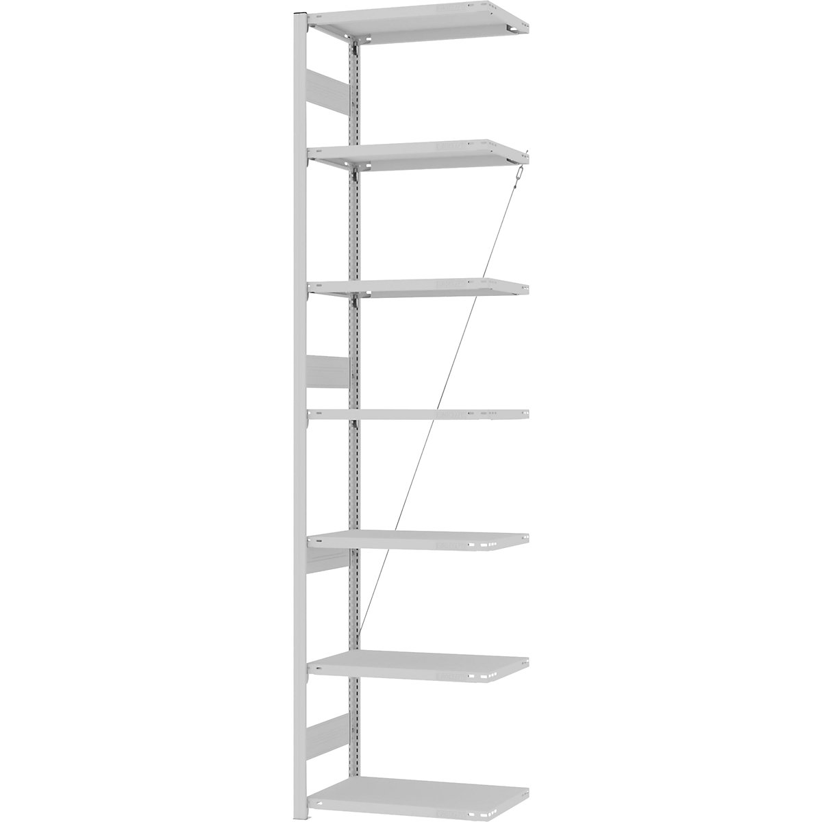 Boltless storage shelving unit, RAL 7035, heavy duty - eurokraft pro