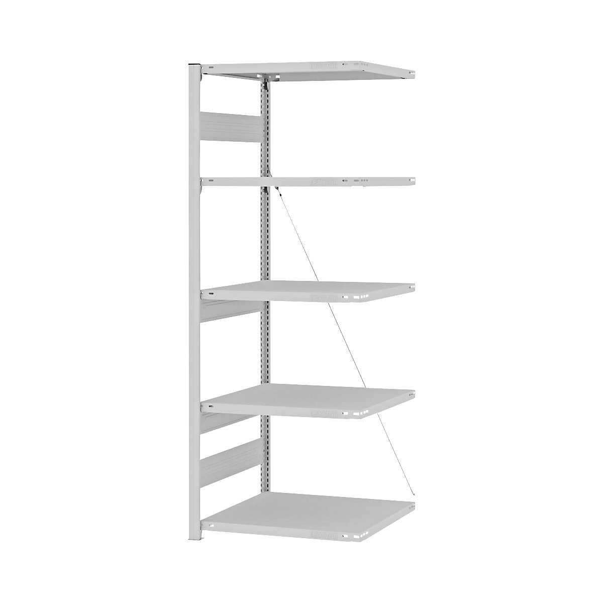 Boltless storage shelving unit, RAL 7035, heavy duty - eurokraft pro
