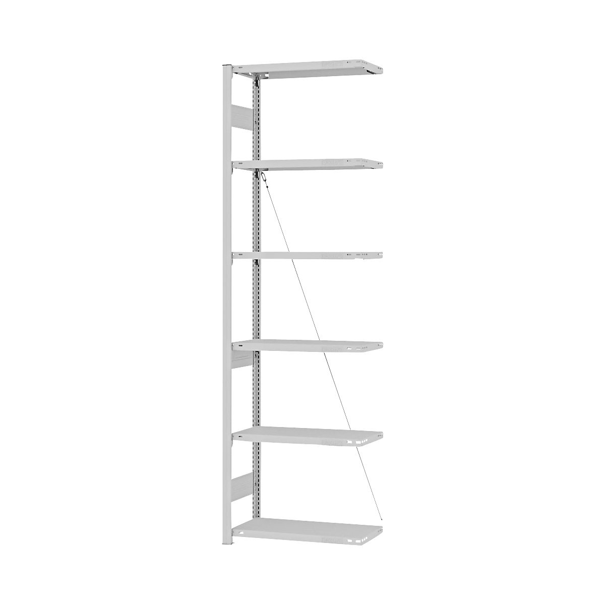 Boltless storage shelving unit, RAL 7035, heavy duty - eurokraft pro