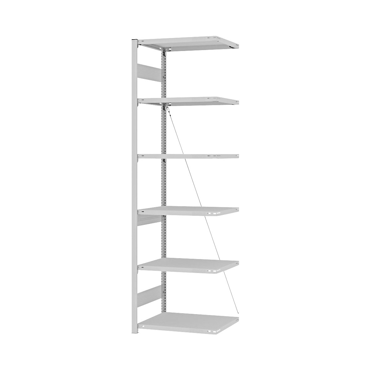 Boltless storage shelving unit, RAL 7035, heavy duty - eurokraft pro