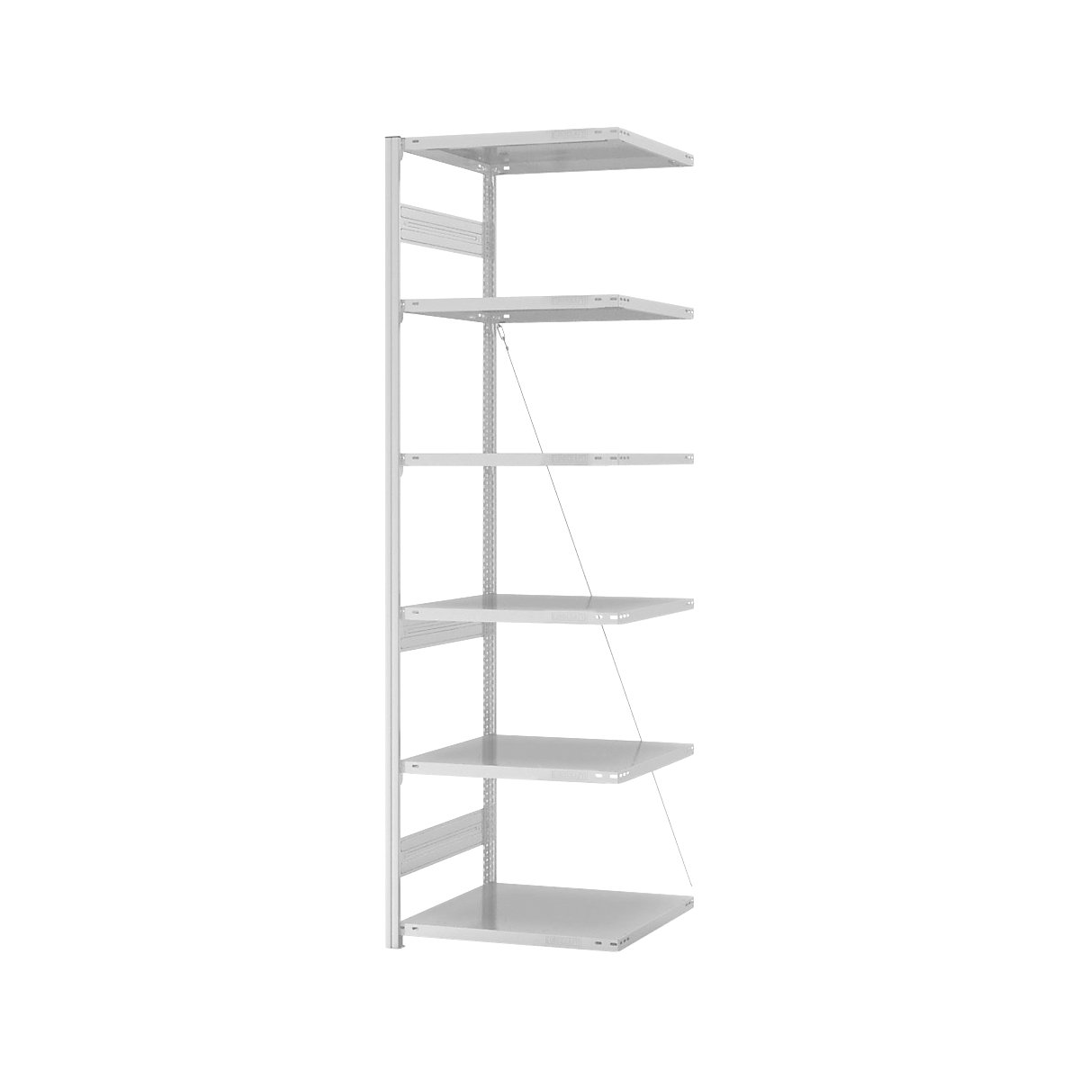 Boltless storage shelving unit, RAL 7035, heavy duty - eurokraft pro