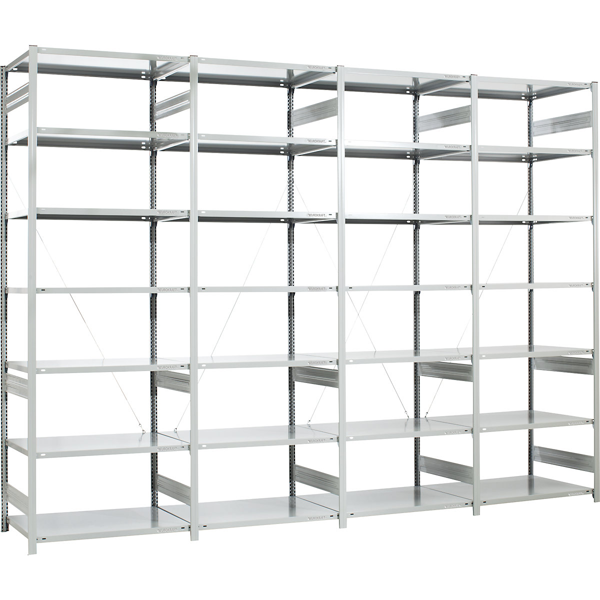 Boltless storage shelving unit, RAL 7035, light duty – eurokraft pro (Product illustration 4)-3