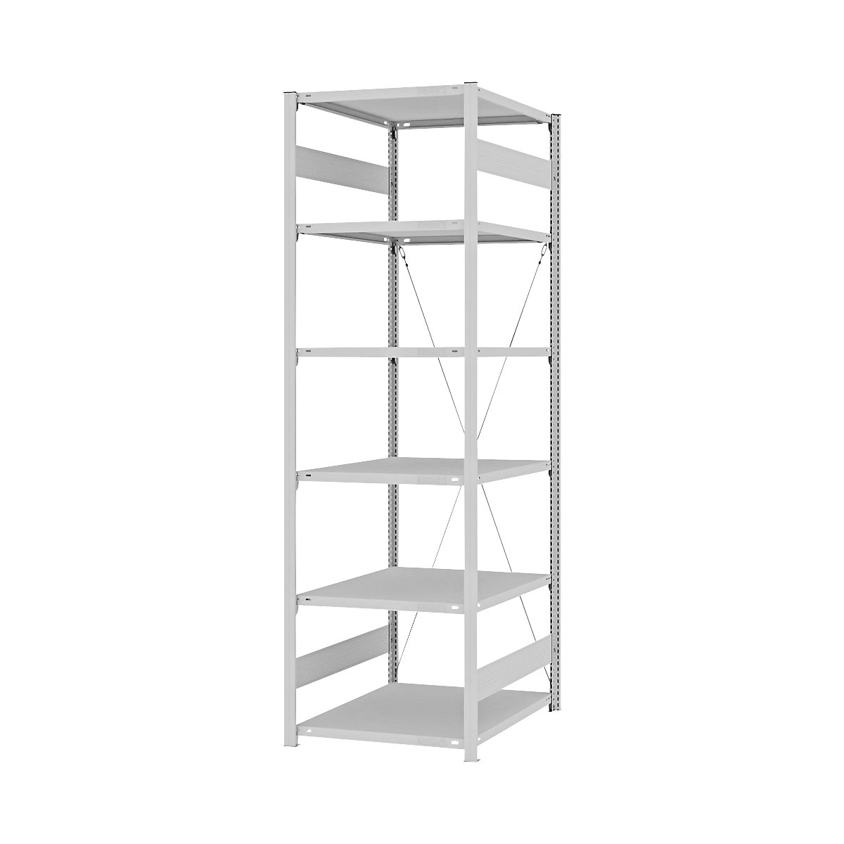 Boltless storage shelving unit, RAL 7035, light duty - eurokraft pro