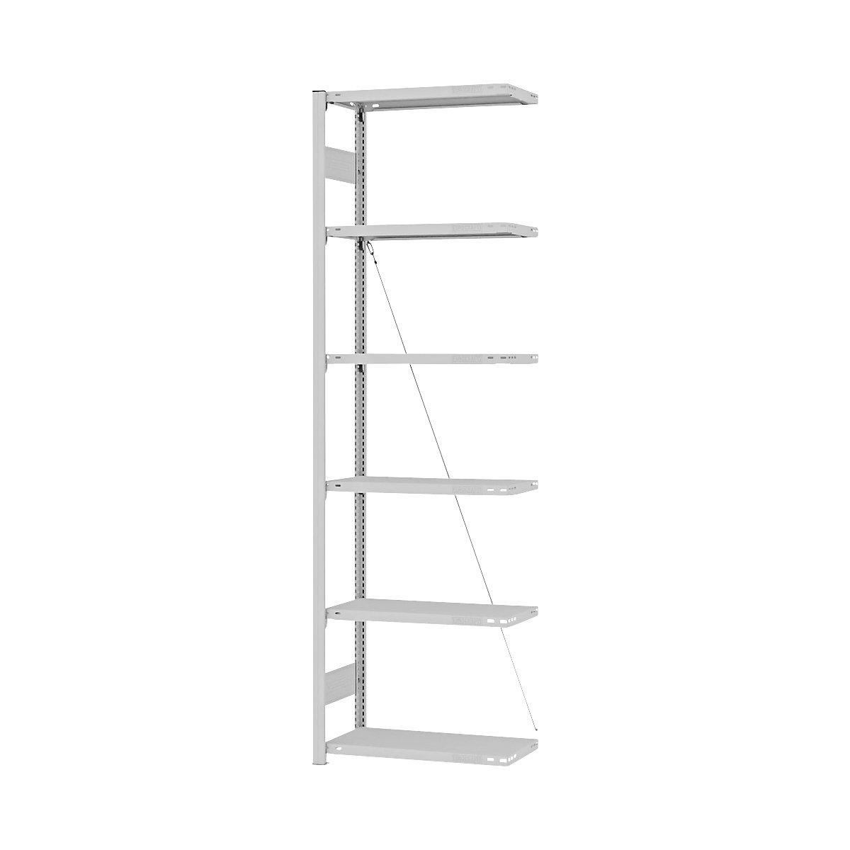 Boltless storage shelving unit, RAL 7035, light duty - eurokraft pro