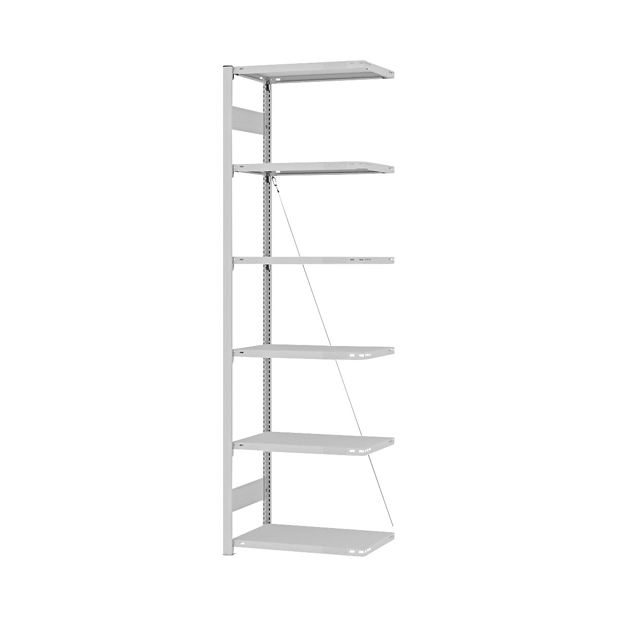 Boltless storage shelving unit, RAL 7035, light duty - eurokraft pro