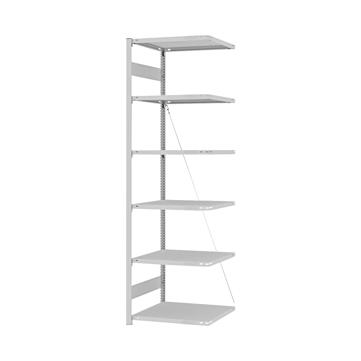 Boltless storage shelving unit, RAL 7035, light duty - eurokraft pro