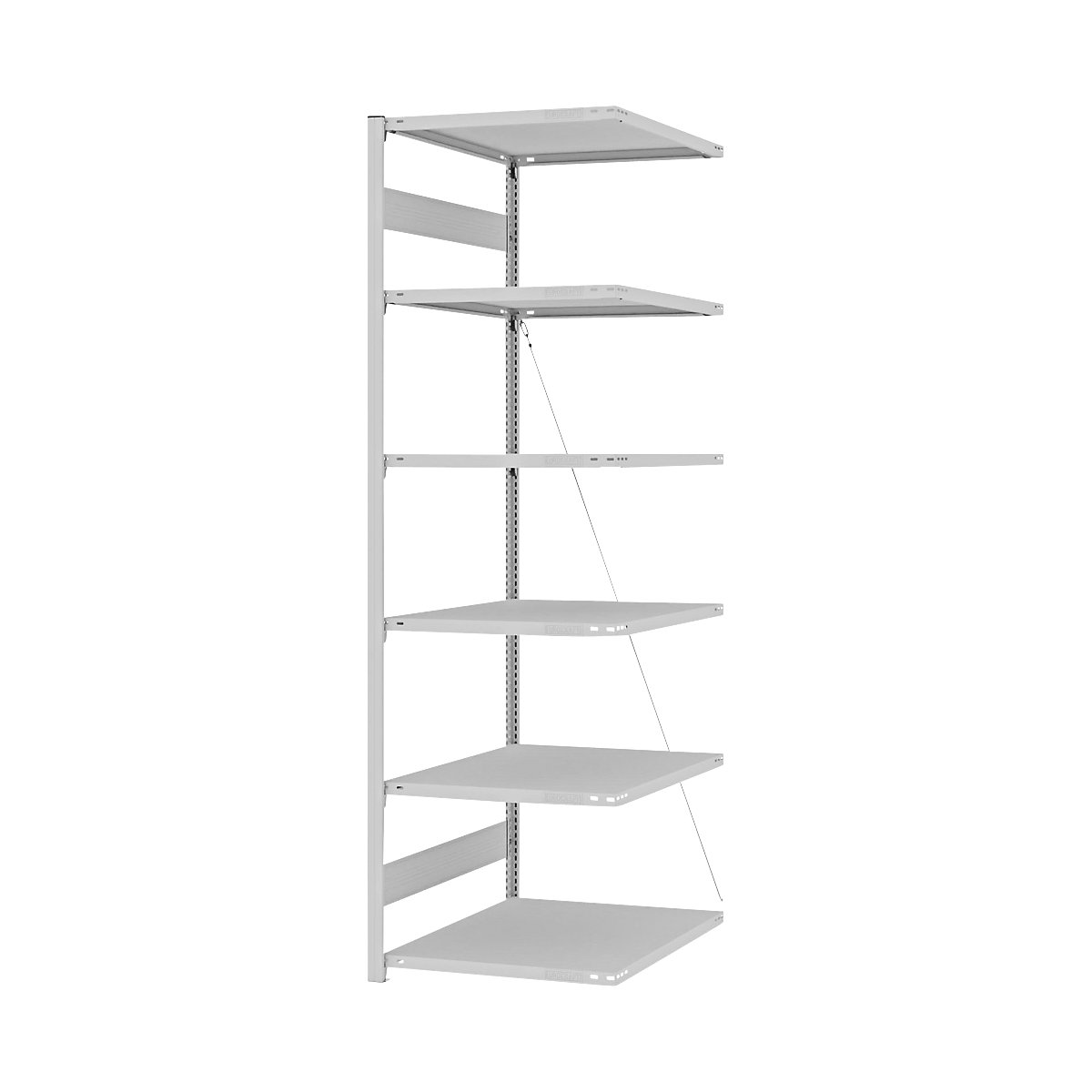 Boltless storage shelving unit, RAL 7035, light duty - eurokraft pro