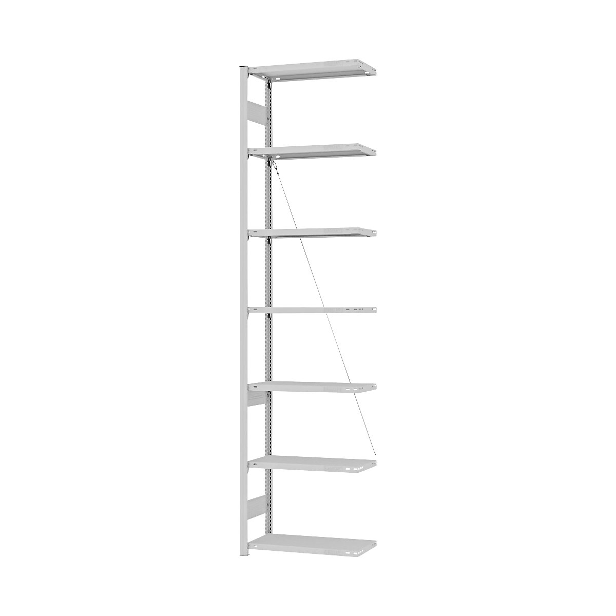 Boltless storage shelving unit, RAL 7035, light duty - eurokraft pro