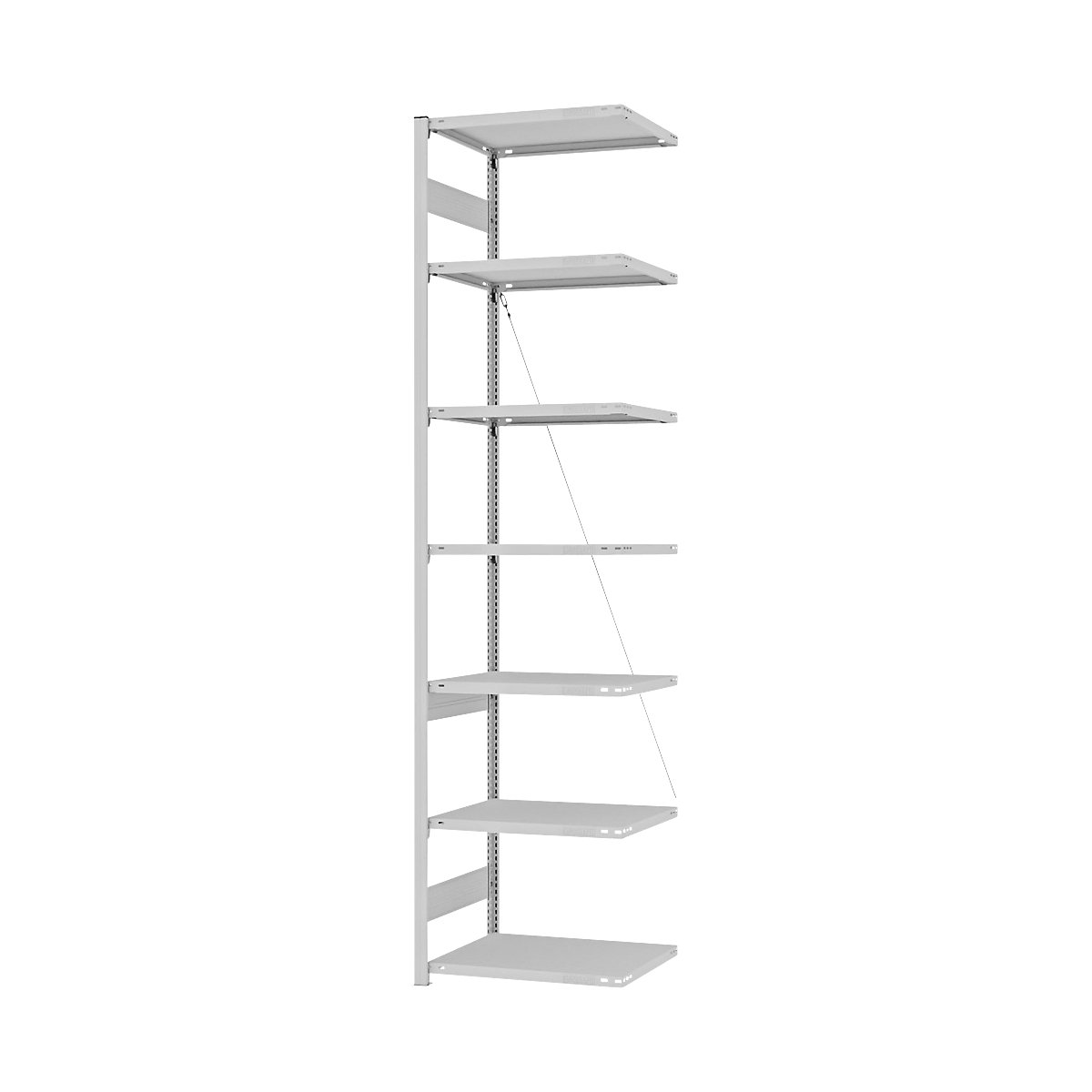 Boltless storage shelving unit, RAL 7035, medium duty - eurokraft pro