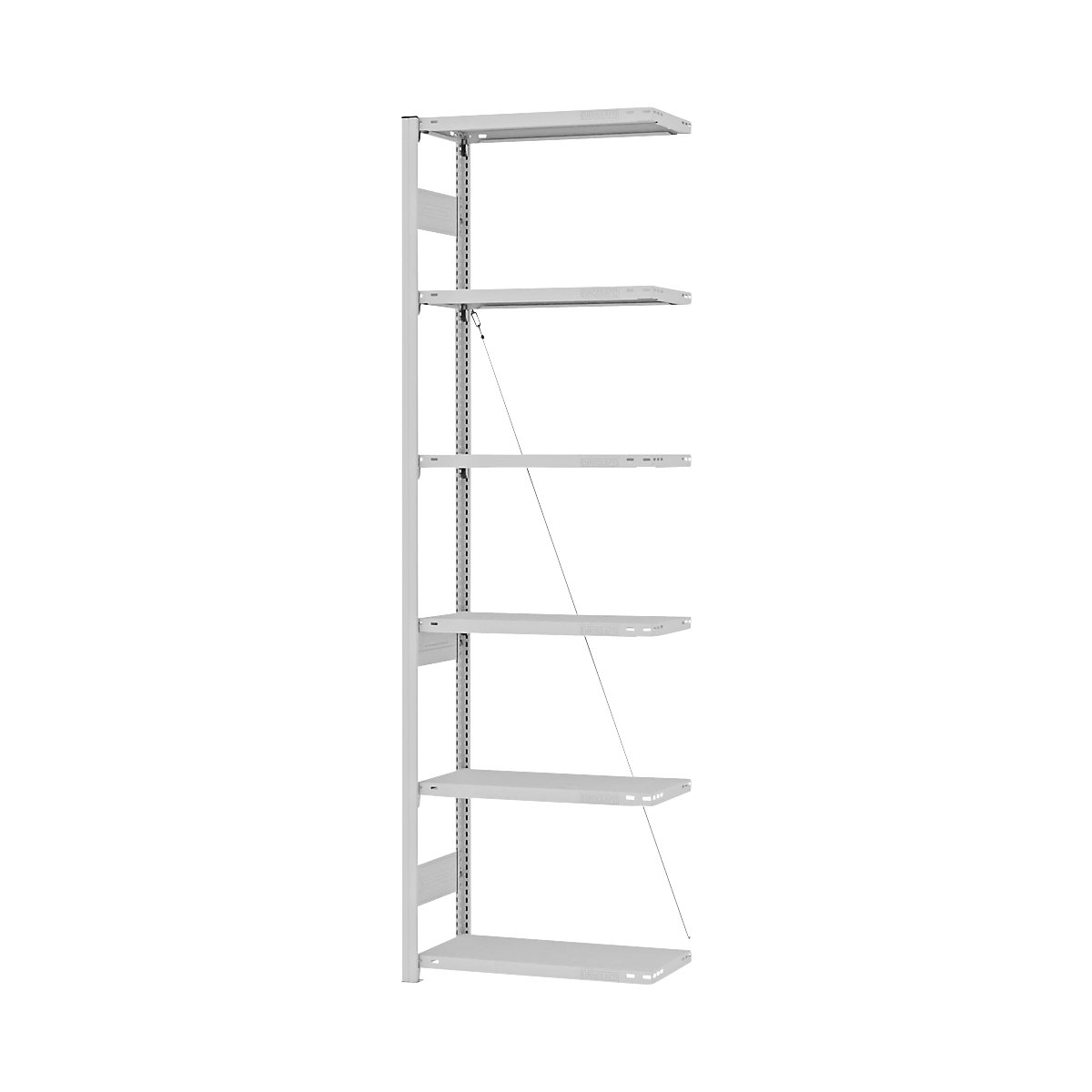 Boltless storage shelving unit, RAL 7035, medium duty - eurokraft pro