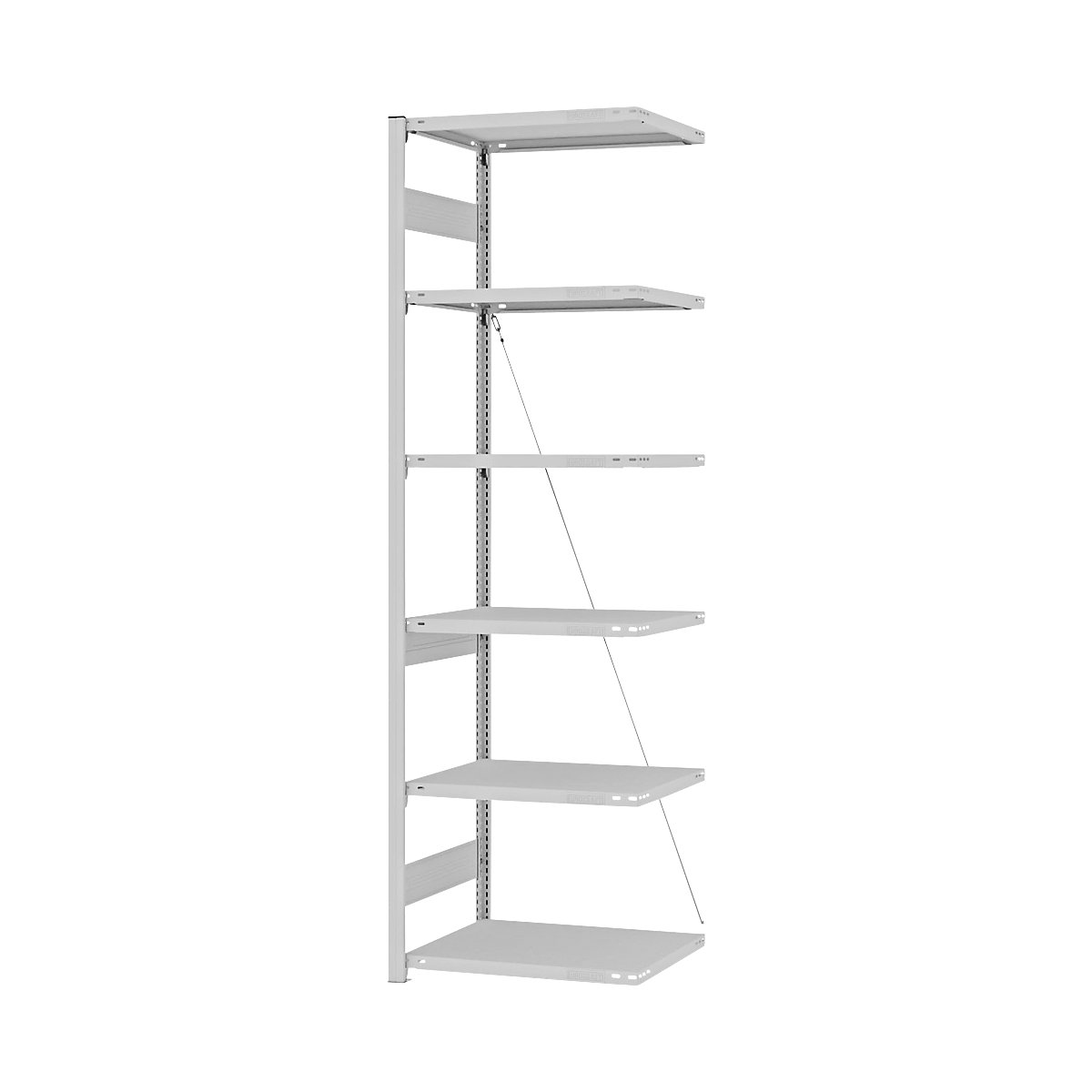 Boltless storage shelving unit, RAL 7035, medium duty - eurokraft pro