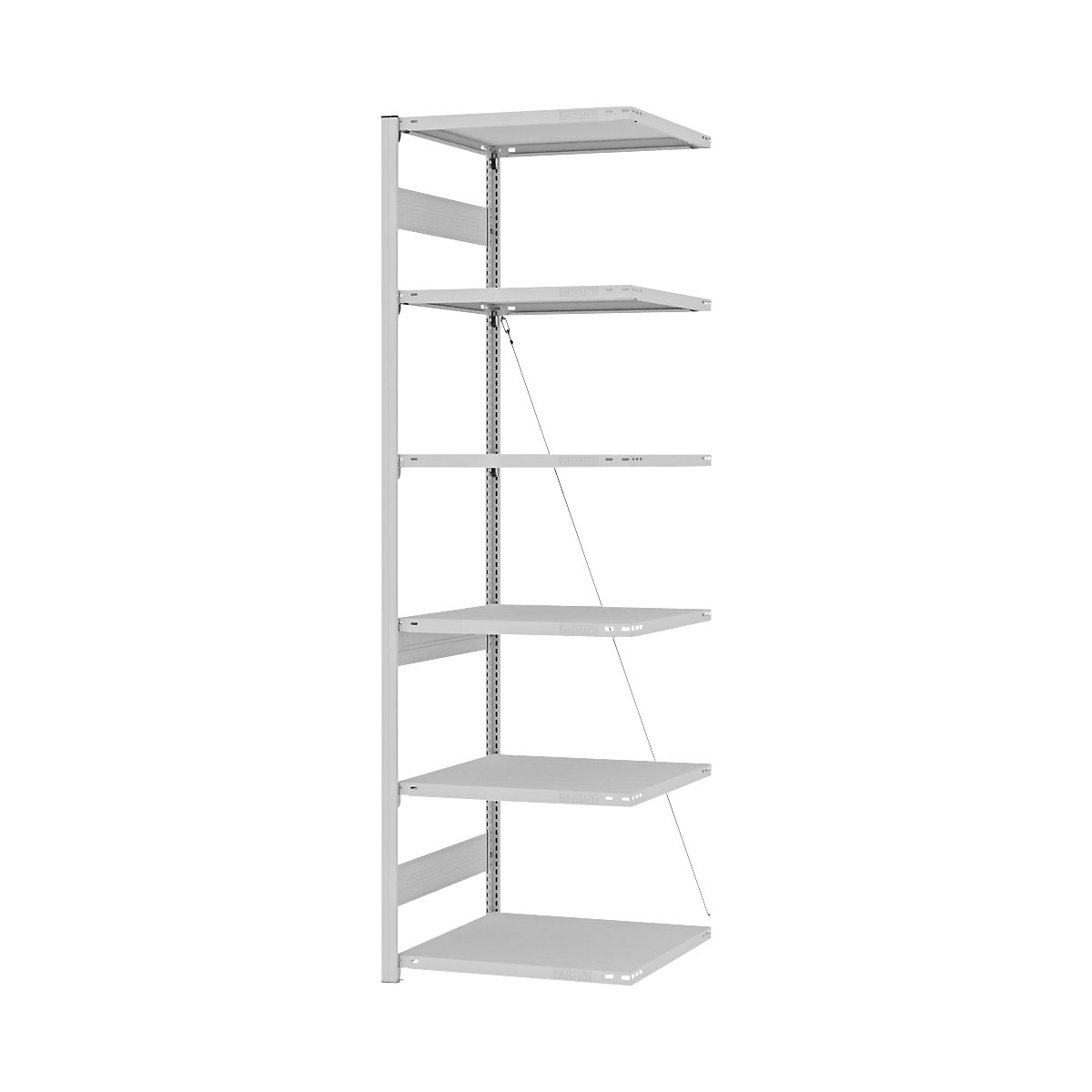 Boltless storage shelving unit, RAL 7035, medium duty - eurokraft pro