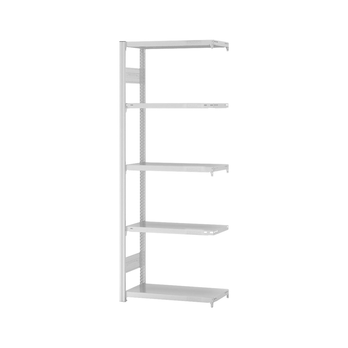 Boltless storage shelving unit, RAL 7035, medium duty - eurokraft pro