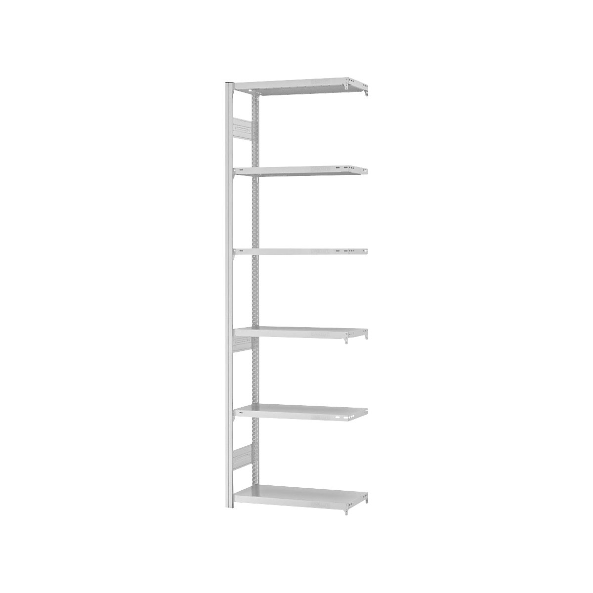 Boltless storage shelving unit, RAL 7035, medium duty - eurokraft pro
