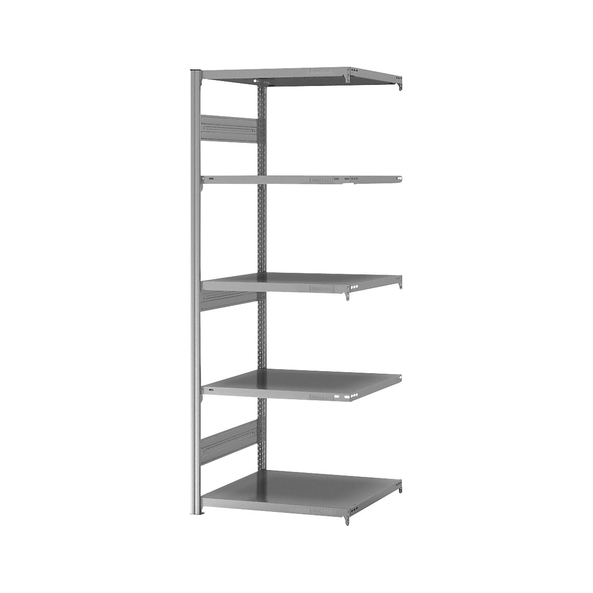 Boltless storage shelving unit, zinc plated, heavy duty - eurokraft pro