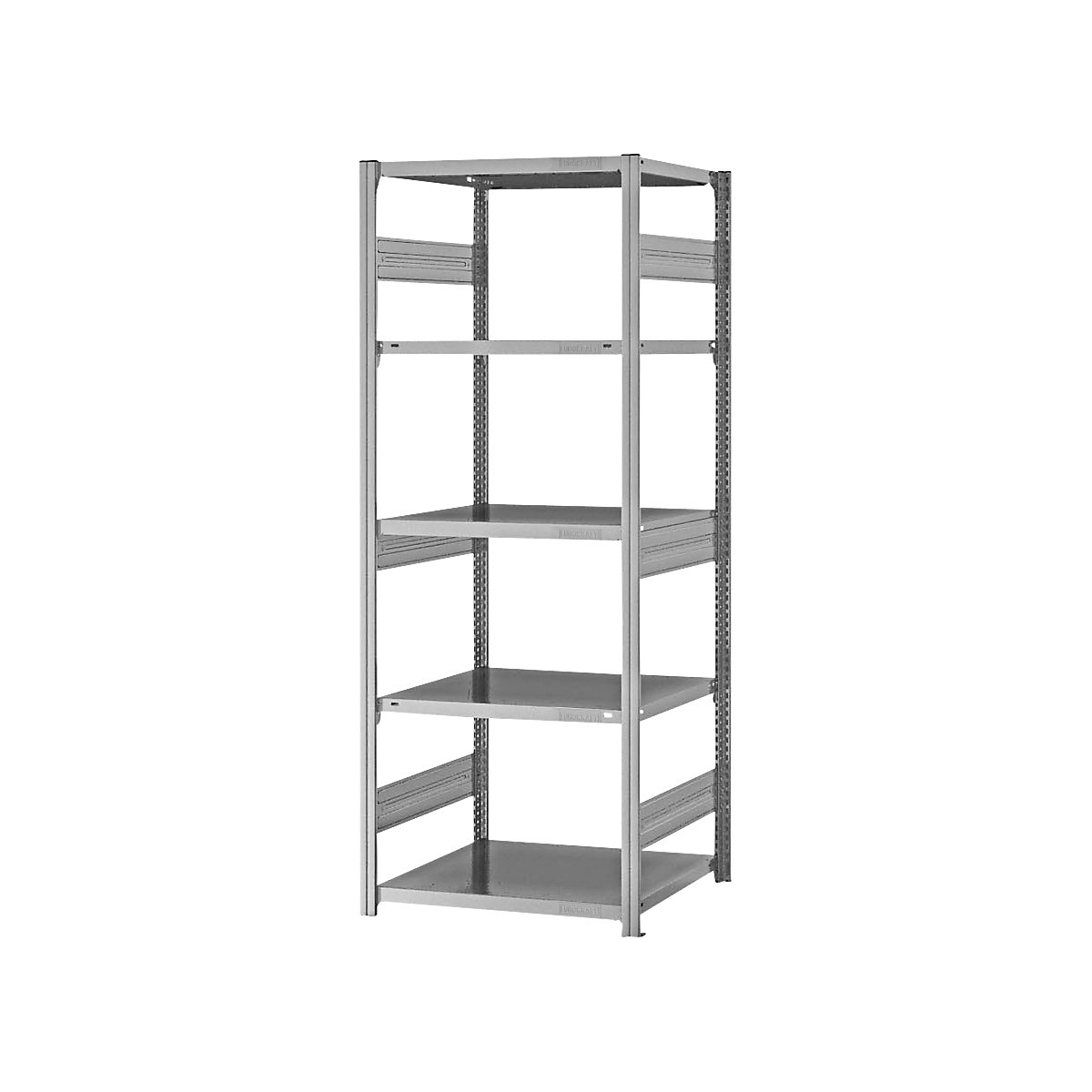 Boltless storage shelving unit, zinc plated, heavy duty - eurokraft pro