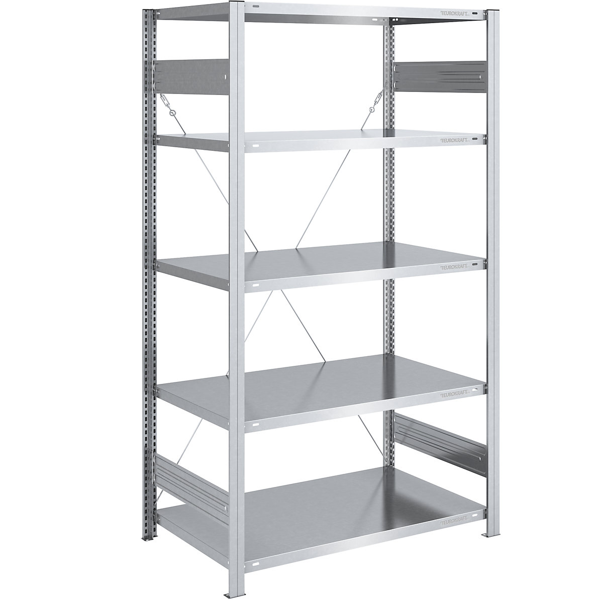 Boltless storage shelving unit, zinc plated, light duty – eurokraft pro, shelf height 2000 mm, standard shelf, width x depth 1000 x 800 mm-23