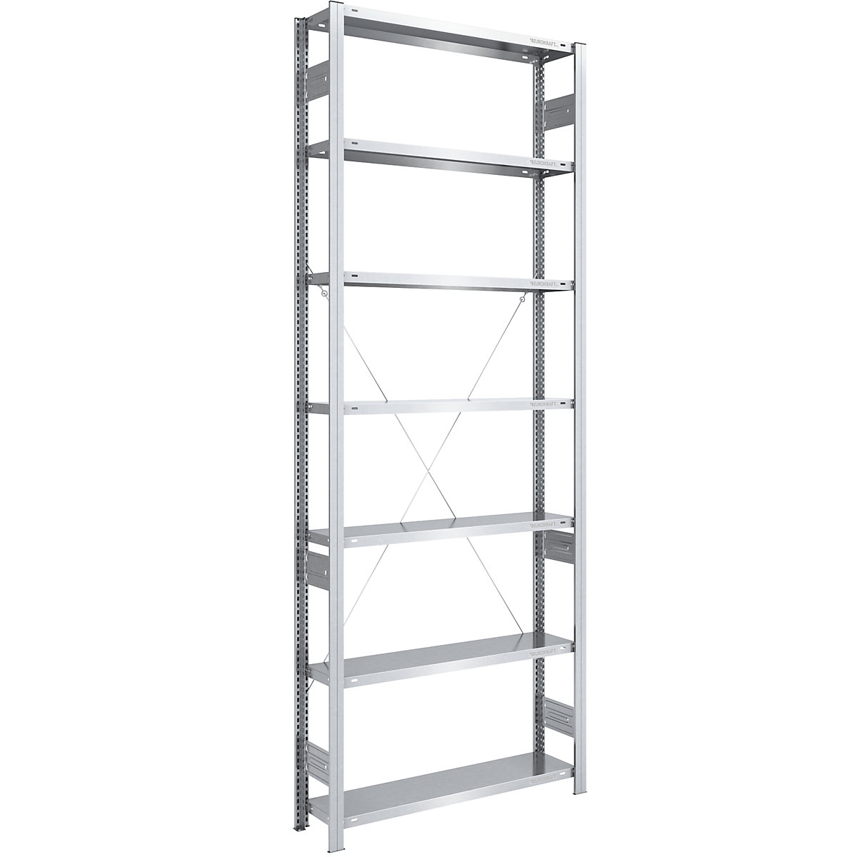 Boltless storage shelving unit, zinc plated, light duty – eurokraft pro, shelf height 3000 mm, standard shelf, width x depth 1000 x 300 mm-7
