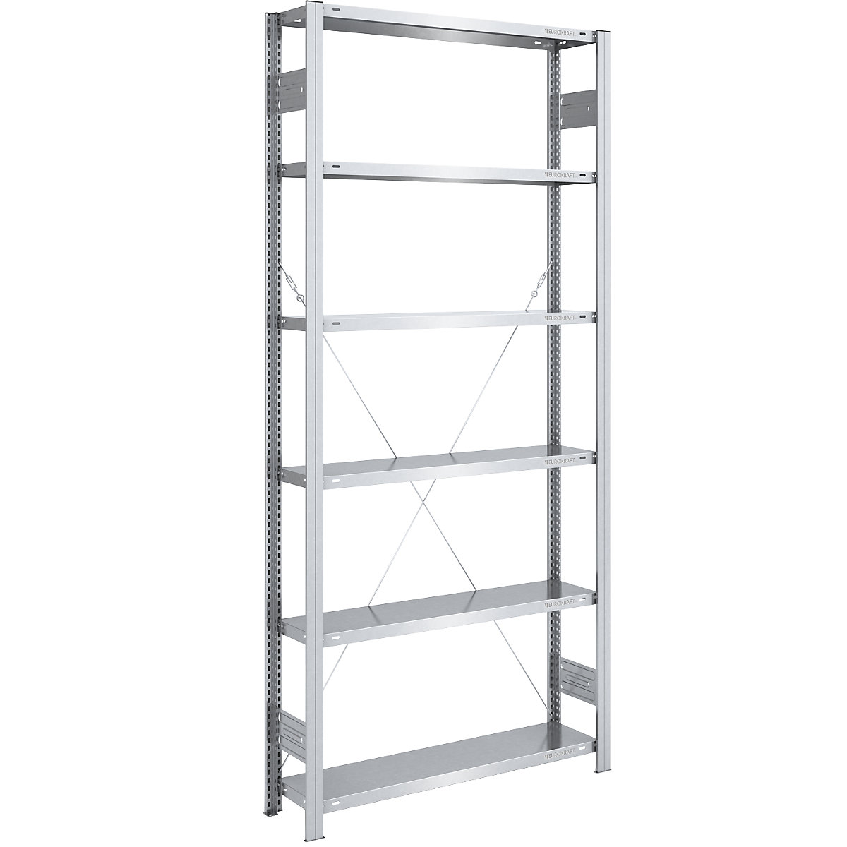 Boltless storage shelving unit, zinc plated, light duty – eurokraft pro, shelf height 2500 mm, standard shelf, width x depth 1000 x 300 mm-11