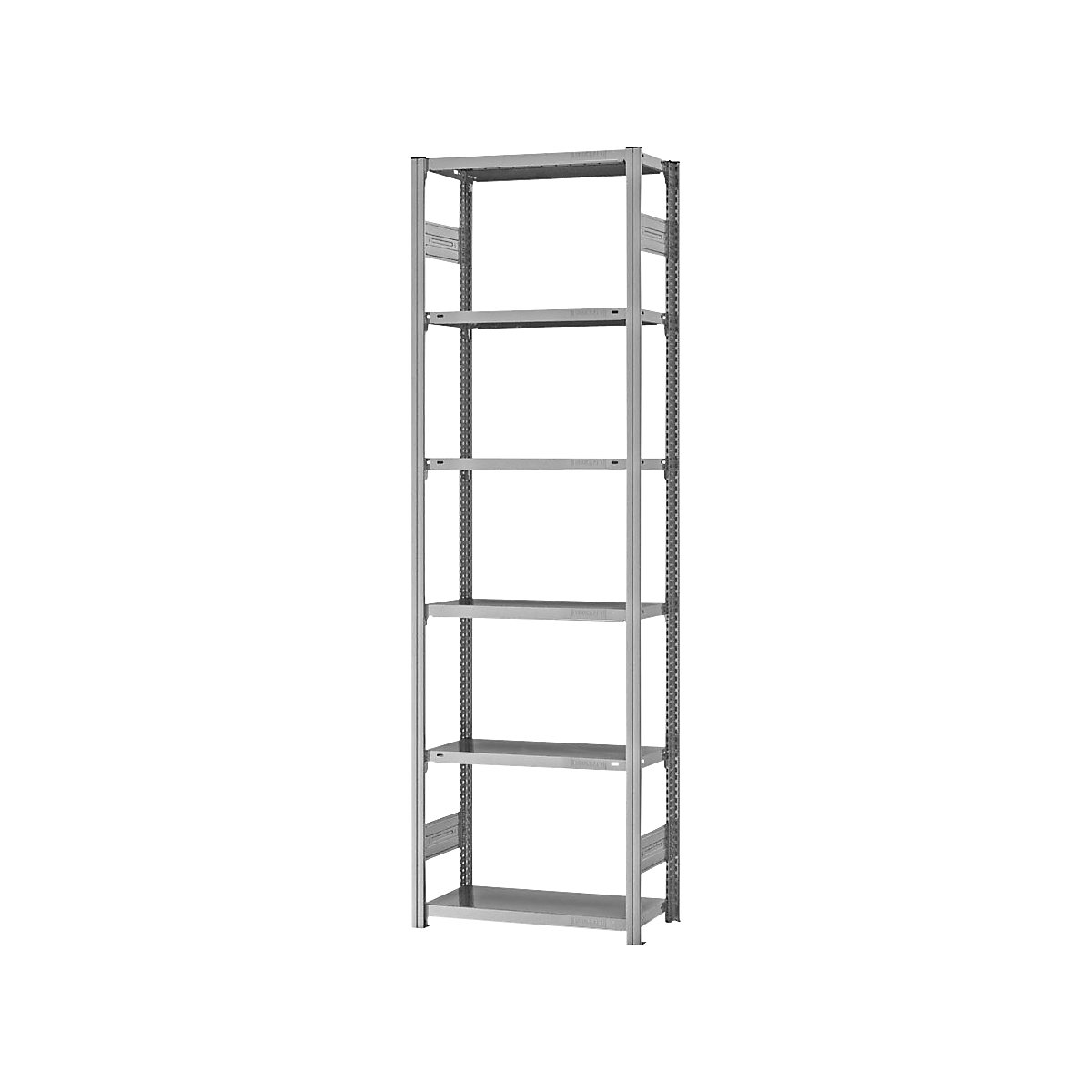 Boltless storage shelving unit, zinc plated, light duty - eurokraft pro