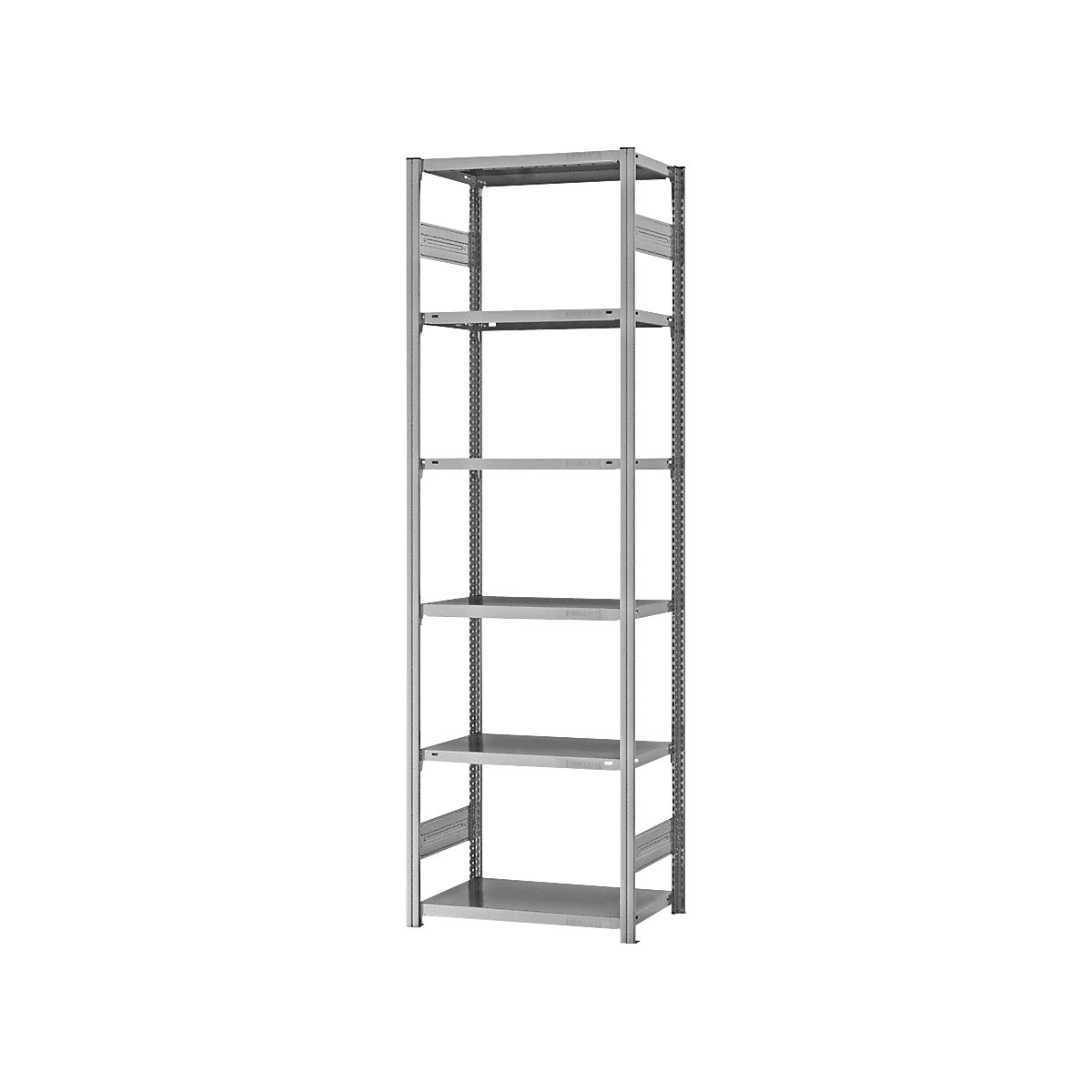 Boltless storage shelving unit, zinc plated, light duty - eurokraft pro