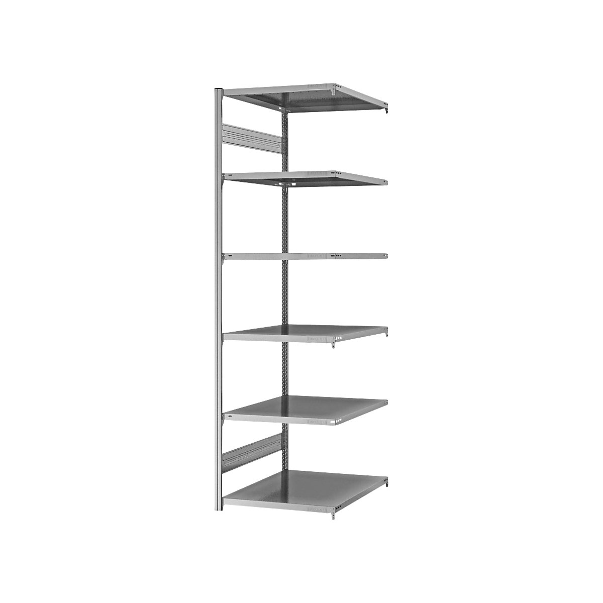 Boltless storage shelving unit, zinc plated, light duty - eurokraft pro