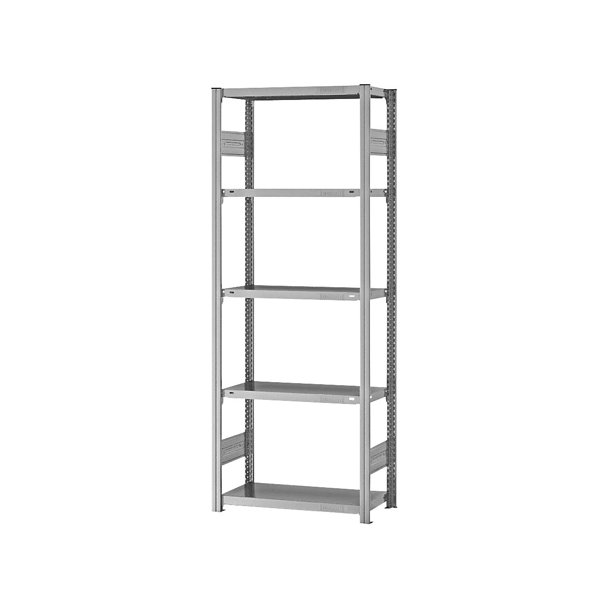 Boltless storage shelving unit, zinc plated, light duty - eurokraft pro