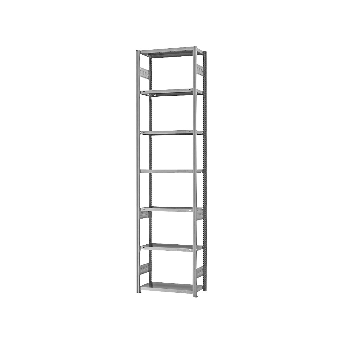 Boltless storage shelving unit, zinc plated, light duty - eurokraft pro