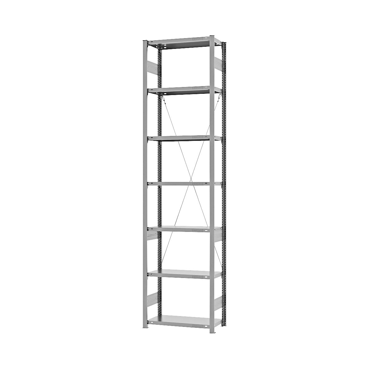 Boltless storage shelving unit, zinc plated, light duty - eurokraft pro