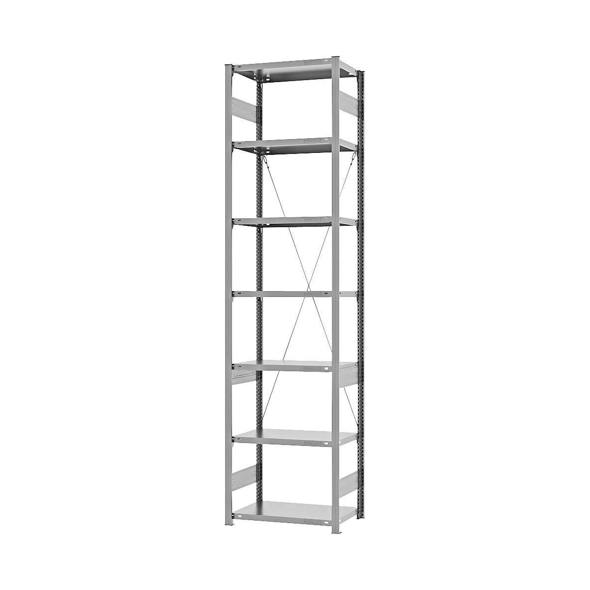 Boltless storage shelving unit, zinc plated, light duty - eurokraft pro