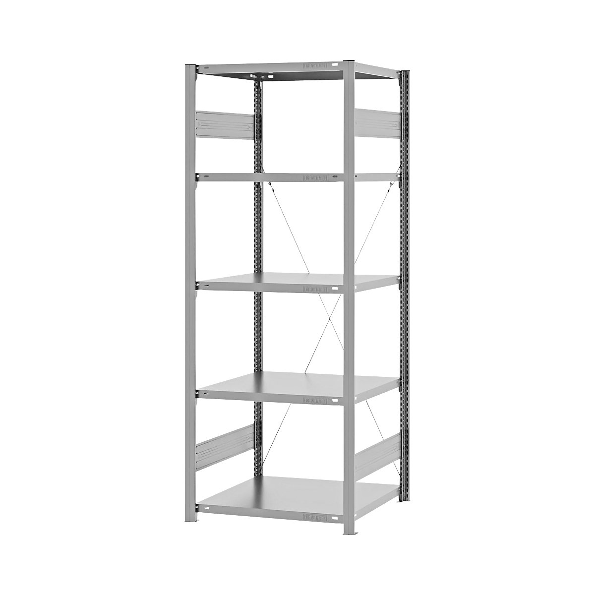 Boltless storage shelving unit, zinc plated, light duty - eurokraft pro