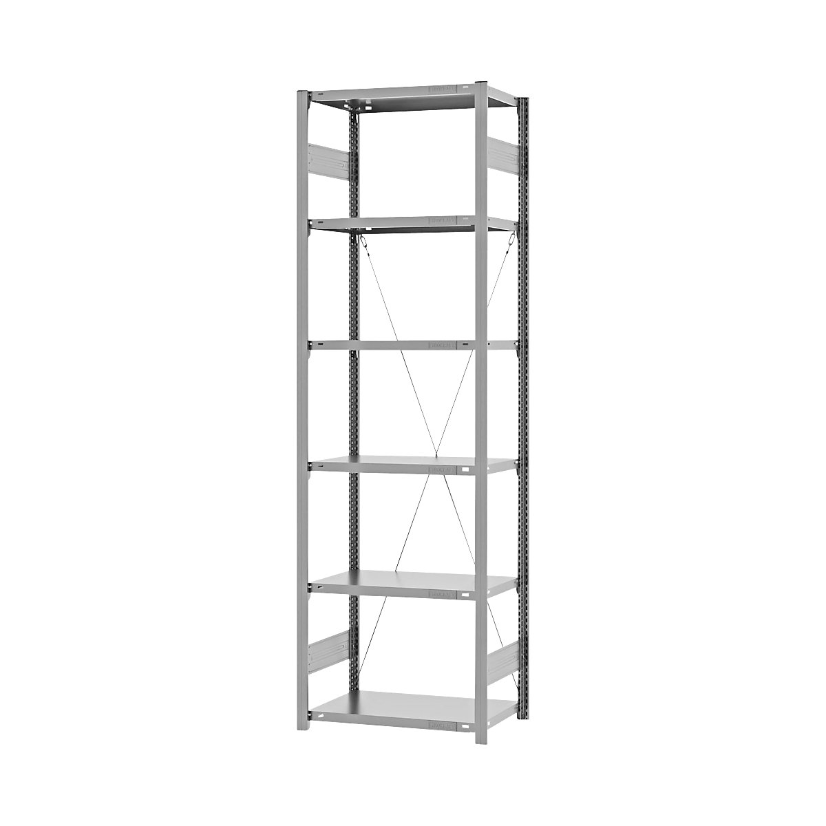 Boltless storage shelving unit, zinc plated, light duty - eurokraft pro