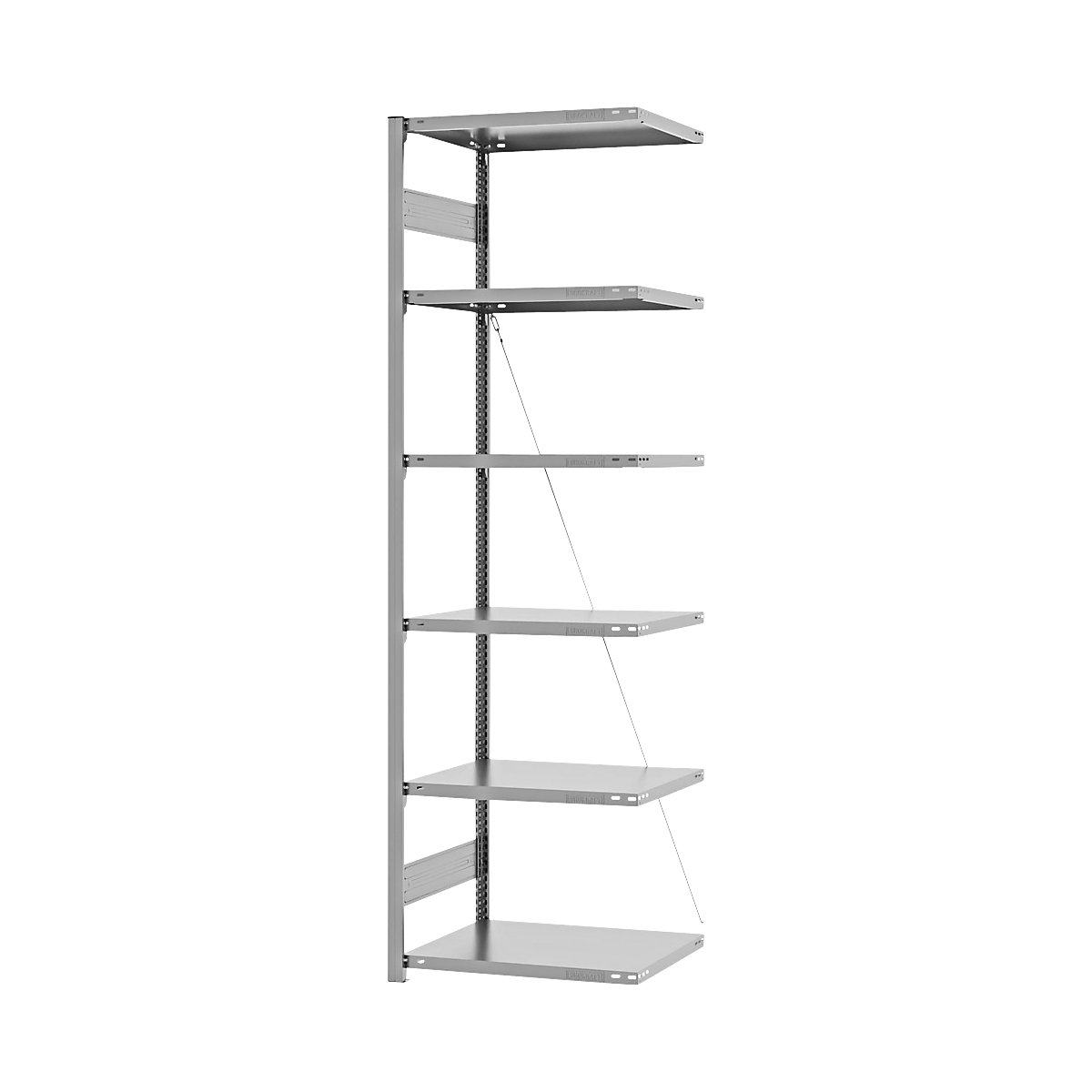 Boltless storage shelving unit, zinc plated, light duty - eurokraft pro
