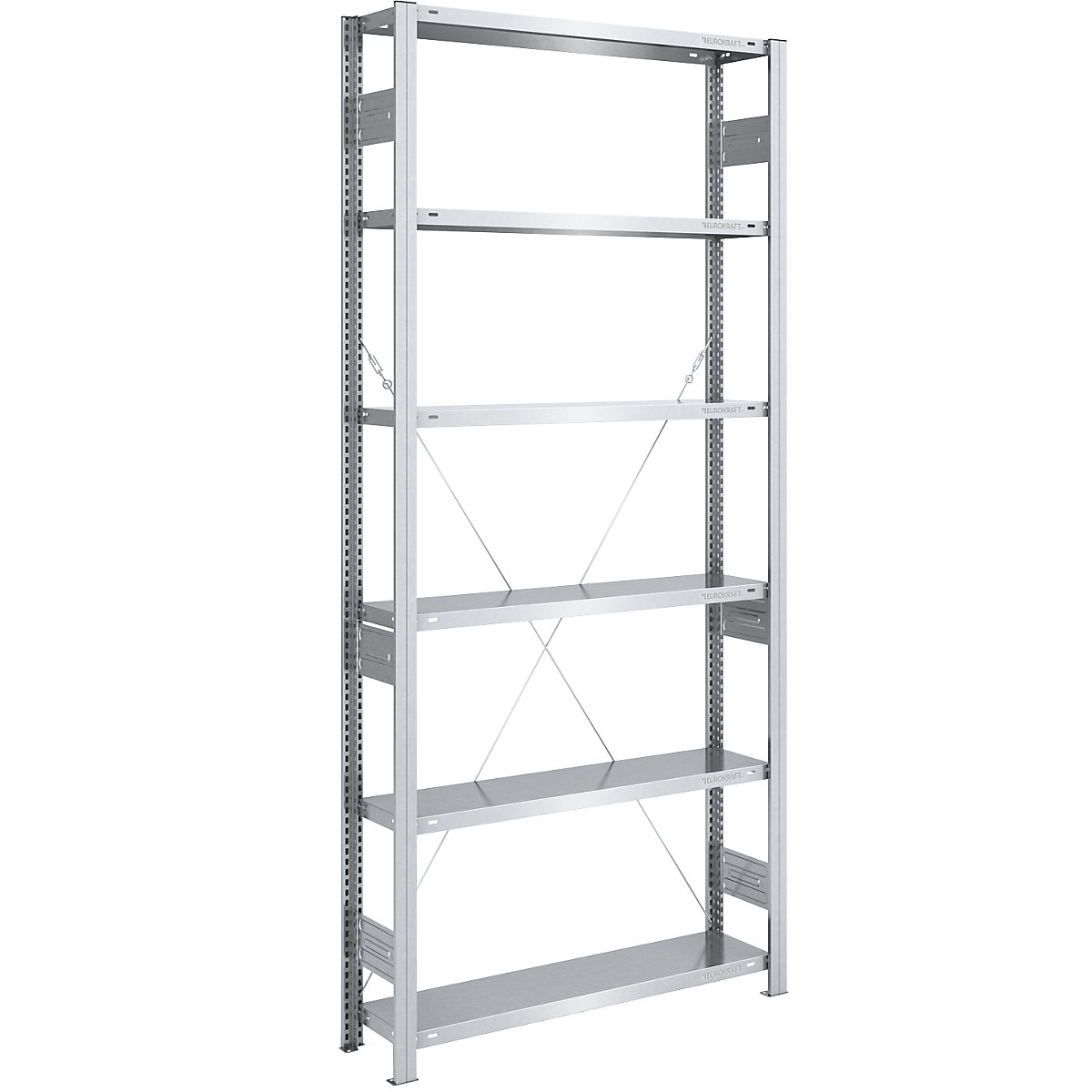Boltless storage shelving unit, zinc plated, medium duty – eurokraft pro, shelf height 2500 mm, standard shelf, width x depth 1000 x 300 mm-13