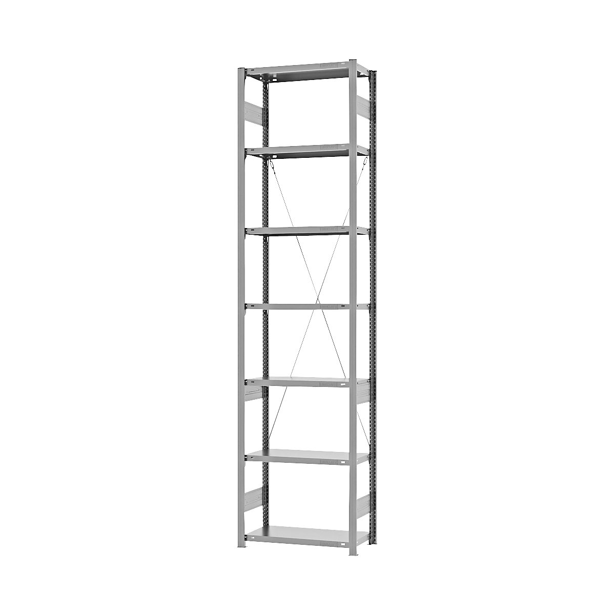 Boltless storage shelving unit, zinc plated, medium duty - eurokraft pro